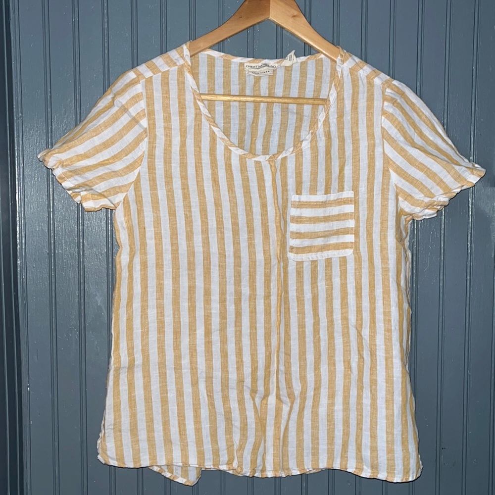 Christian Siriano New York Linen Top